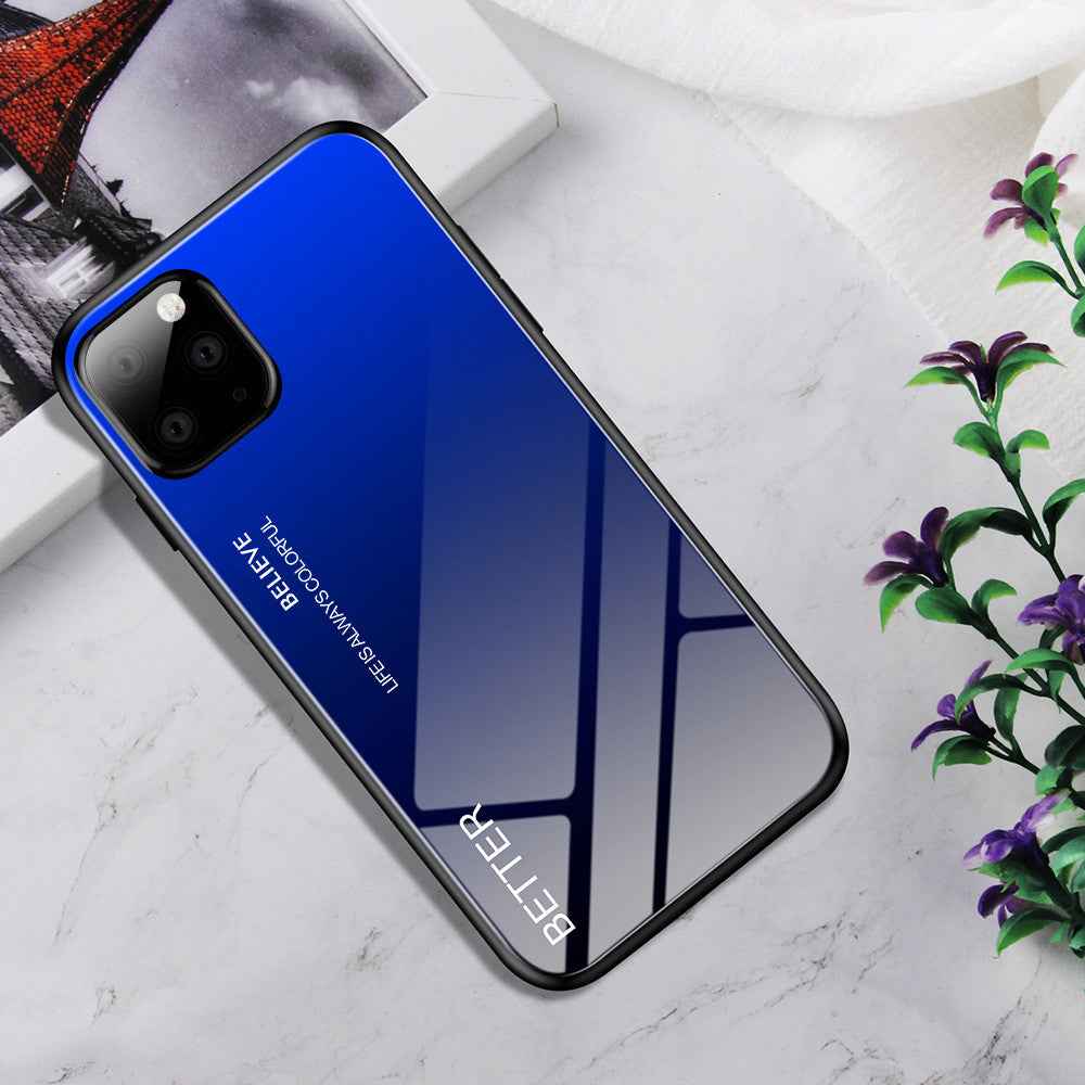 Gradient Glass Phone Case for iPhone X/ XS/ XR/ 6/ 7/ 8 (multiple Options)