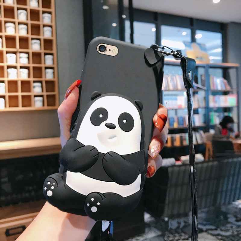 Cute Cartoon Panda Phone Case for iPhone 11 / 12 / 13 / 14 / 15 (Pro and Pro Max Options Available.)