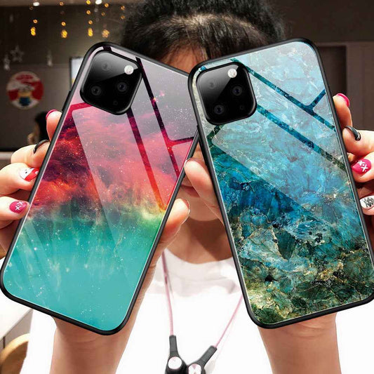 Gradient Glass Phone Case for iPhone X/ XS/ XR/ 6/ 7/ 8 (multiple Options)