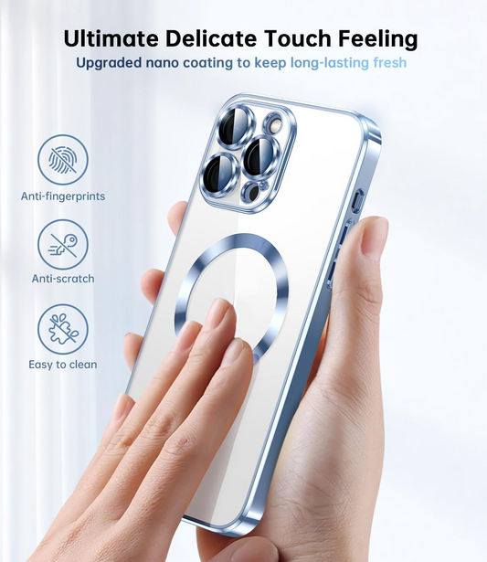 Mag Safe Iphone case Including Magnetic Camera Lens Cover for Apple iPhone 14 13 12 11 Pro Max